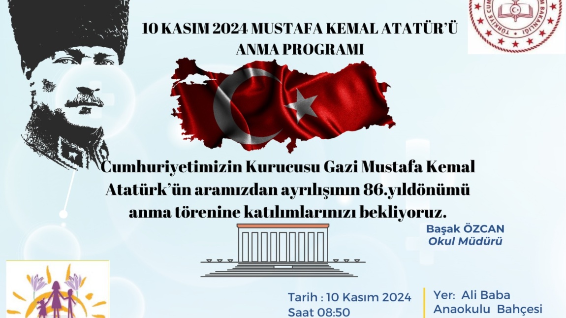 10 KASIM 2024 GAZİ MUSTAFA KEMAL ATATÜRK'Ü ANMA PROGRAMI